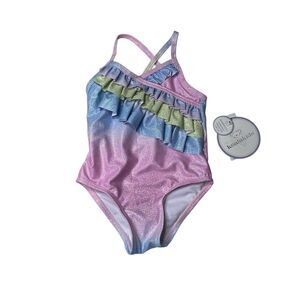 Koala Baby Ruffle Shimmery One-Piece Swimsuit (Size 9-12 Months) NWT New